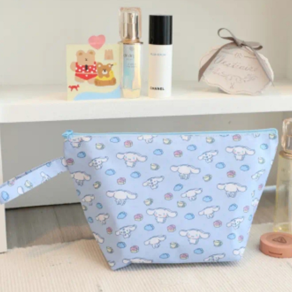 Cute Blue Cinnamoroll Zippered Cosmetics Case